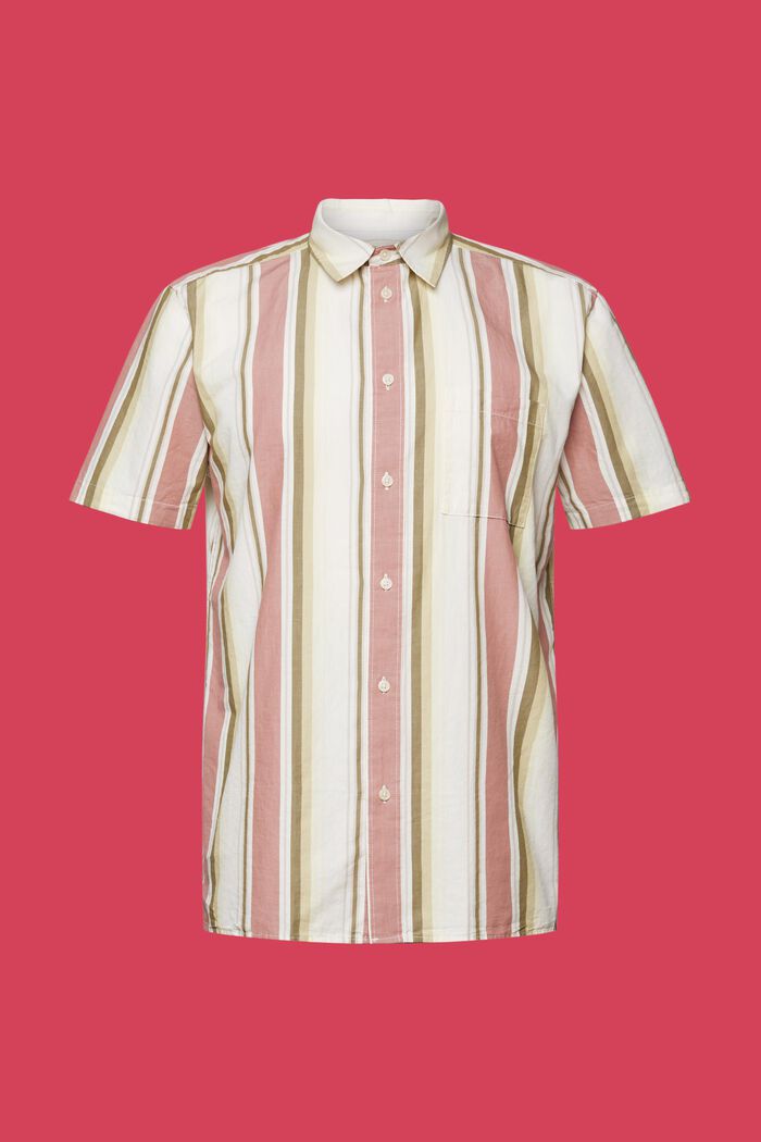 Kuvioitu, lyhythihainen paita, 100 % puuvillaa, DARK OLD PINK, detail image number 5