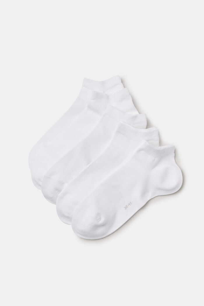 5 paria sukkia puuvillasekoitetta, WHITE, detail image number 0
