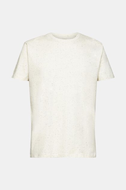 Täplikäs t-paita jerseytä, WHITE, overview