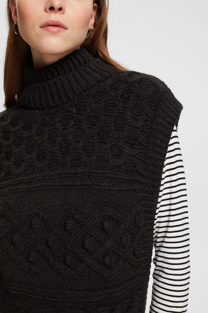 Sweaters, BLACK, detail image number 2