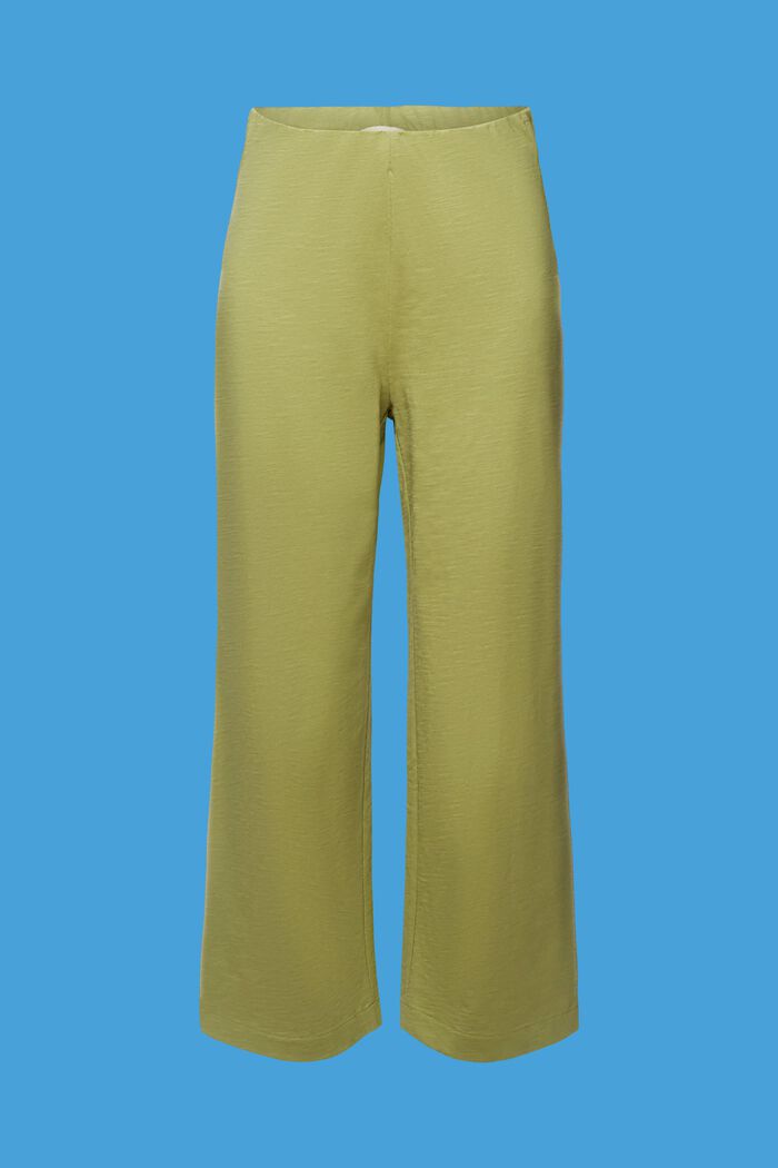Culottehousut jerseytä, 100 % puuvillaa, PISTACHIO GREEN, detail image number 6