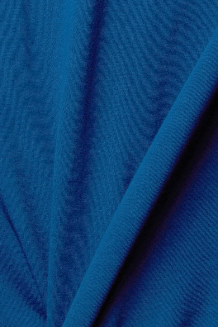 Pystykauluksellinen, pitkähihainen pusero, PETROL BLUE, detail image number 1