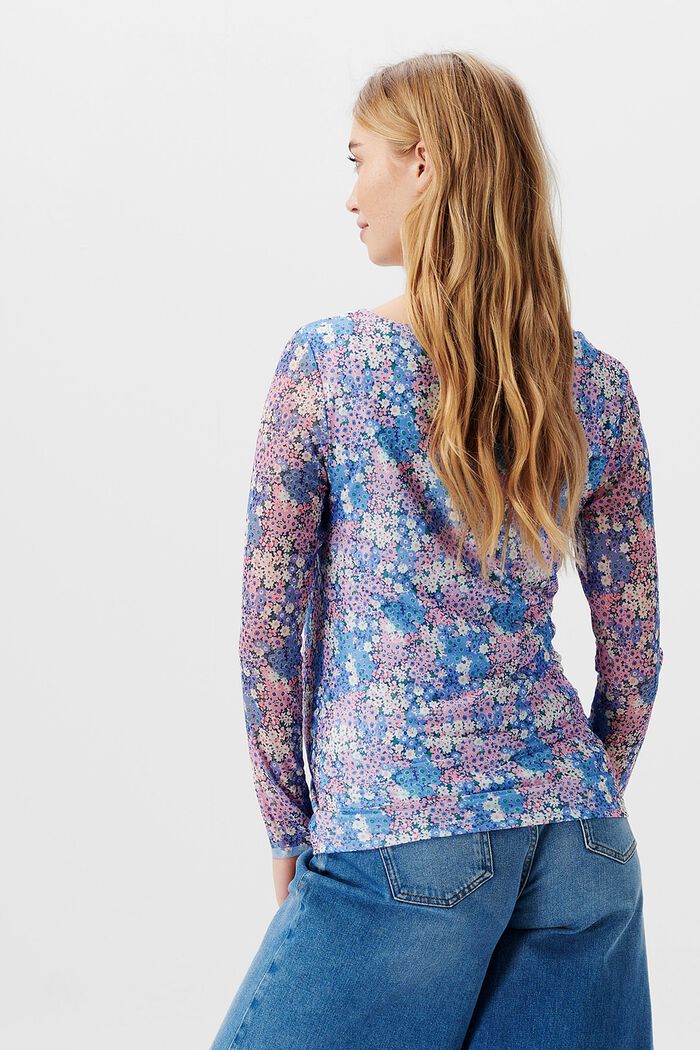 Kukkakuvioinen pitkähihainen paita, LIGHT BLUE, detail image number 1