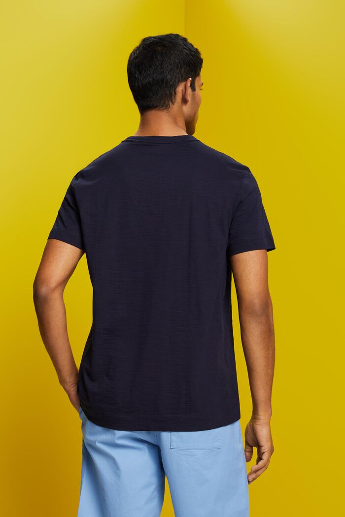Jersey-t-paita 100 % puuvillaa, rinnan kohdalla painatus, NAVY, detail image number 3