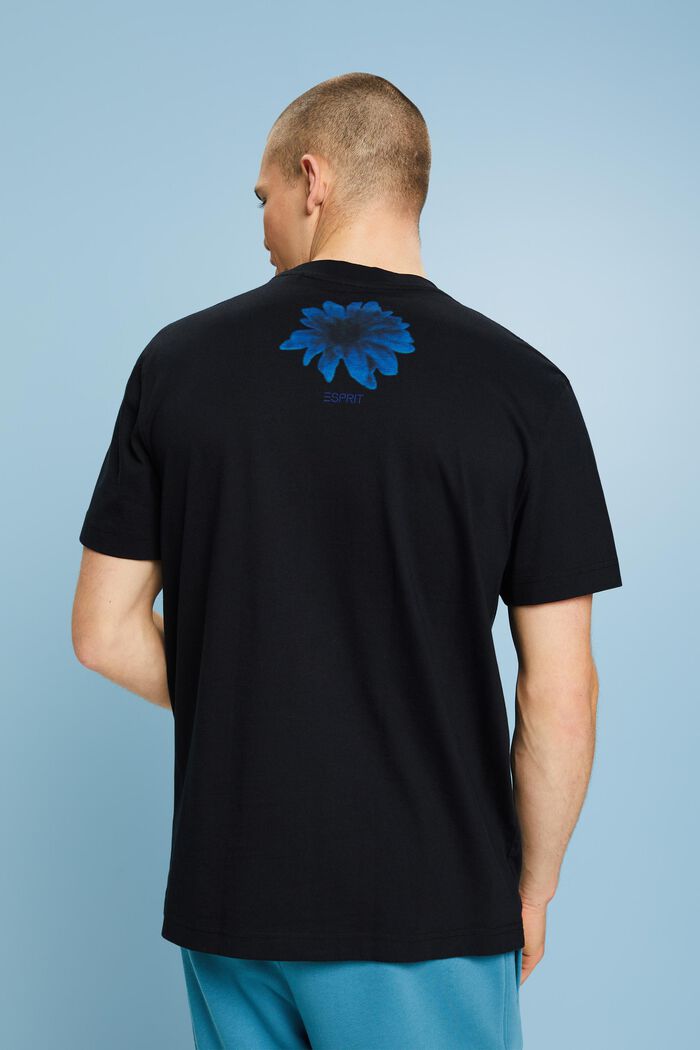 Painokuvioitu t-paita pimapuuvillaa, BLACK, detail image number 2