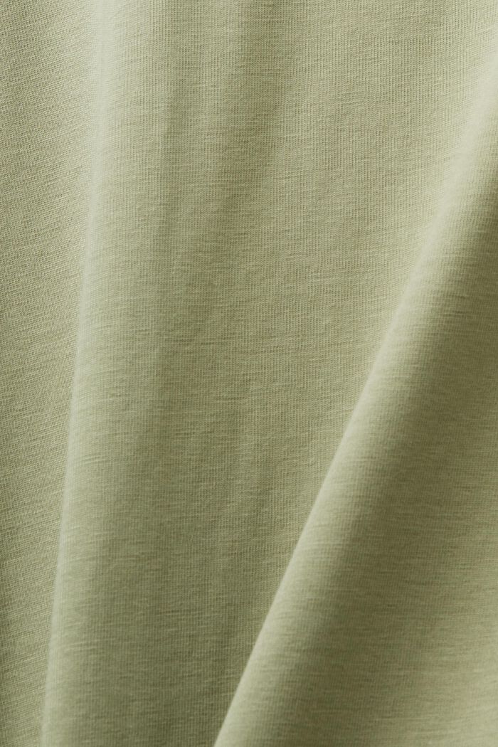 Jersey-T-paita, 100 % puuvillaa, LIGHT KHAKI, detail image number 6