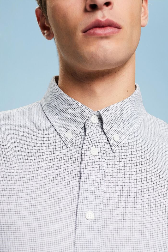 Pieniruutuinen Regular Fit -paita puuvillaa, WHITE, detail image number 3