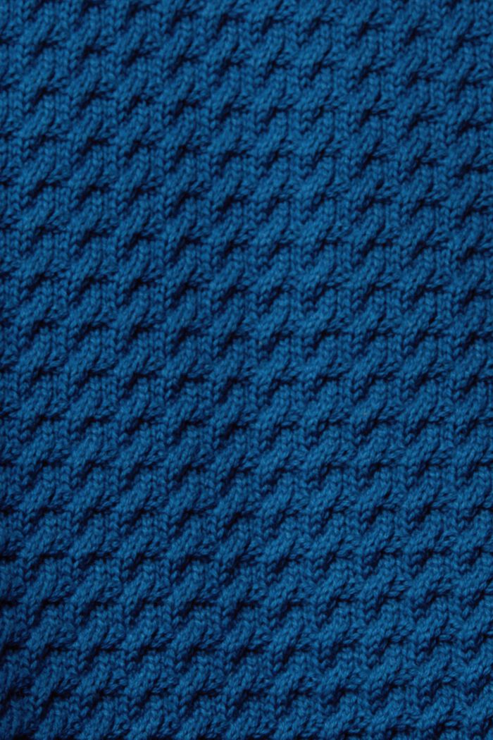 Neulepusero pintakuvioneulosta, PETROL BLUE, detail image number 5