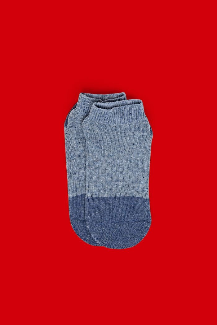 Liukumattomat lyhyet sukat, villasekoitetta, BLUE SMOKE, detail image number 0