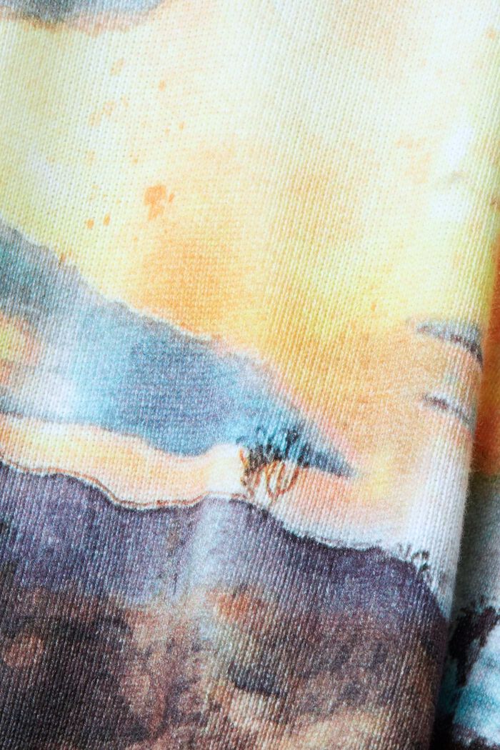 Vajaapituinen collegepusero, jossa digitaalinen kokomaisemaprintti, DARK BLUE, detail image number 6