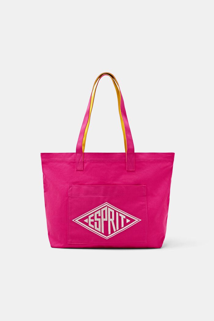 Logollinen tote bag kanvasia, PINK FUCHSIA, detail image number 0