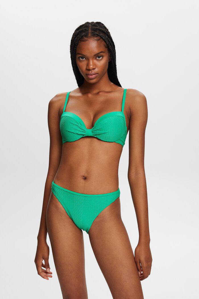 Kierrätettyä: teksturoidut bikinihousut, GREEN, detail image number 0