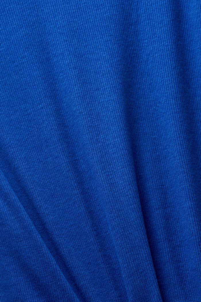 V-aukkoinen joustinneulospaita, BRIGHT BLUE, detail image number 4