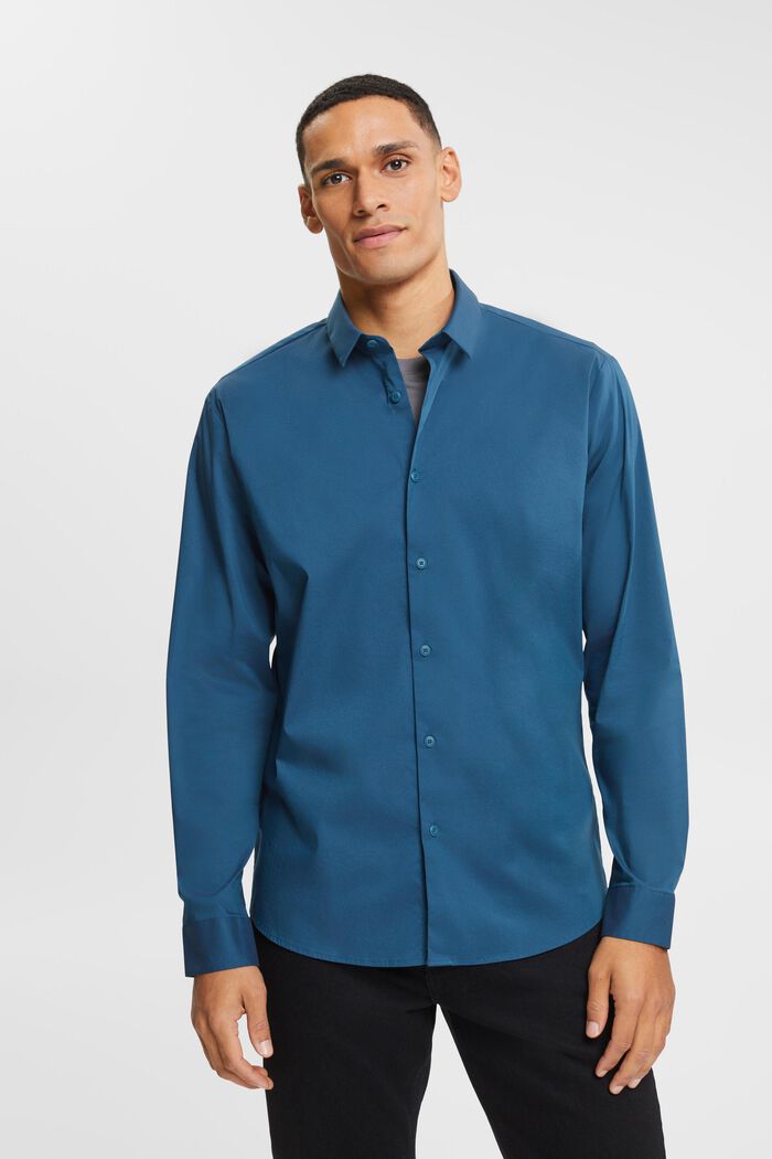Slim fit -mallinen paita, PETROL BLUE, detail image number 0