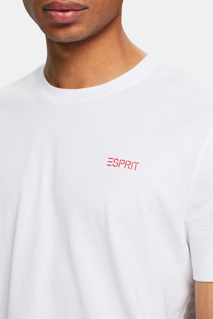 Logollinen T-paita puuvillaa, WHITE, detail image number 3