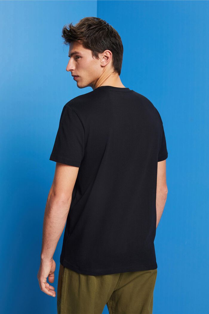 Painettu jersey-T-paita 100 % puuvillaa, BLACK, detail image number 3