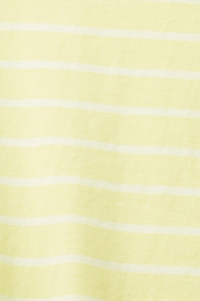 Pyöreäpäänteinen raidallinen paita, LIME YELLOW, detail image number 5