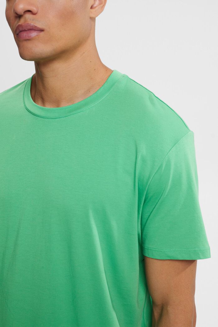 Jersey-T-paita, 100 % puuvillaa, GREEN, detail image number 3