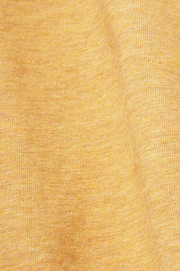 Pikeepaita puuvillajerseytä, SUNFLOWER YELLOW, detail image number 5