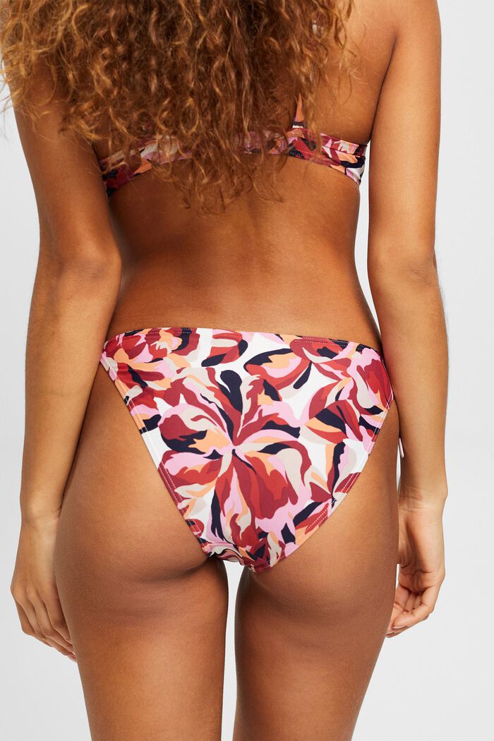 Carilo beach kukkakuvioiset bikinihousut, DARK RED, detail image number 4