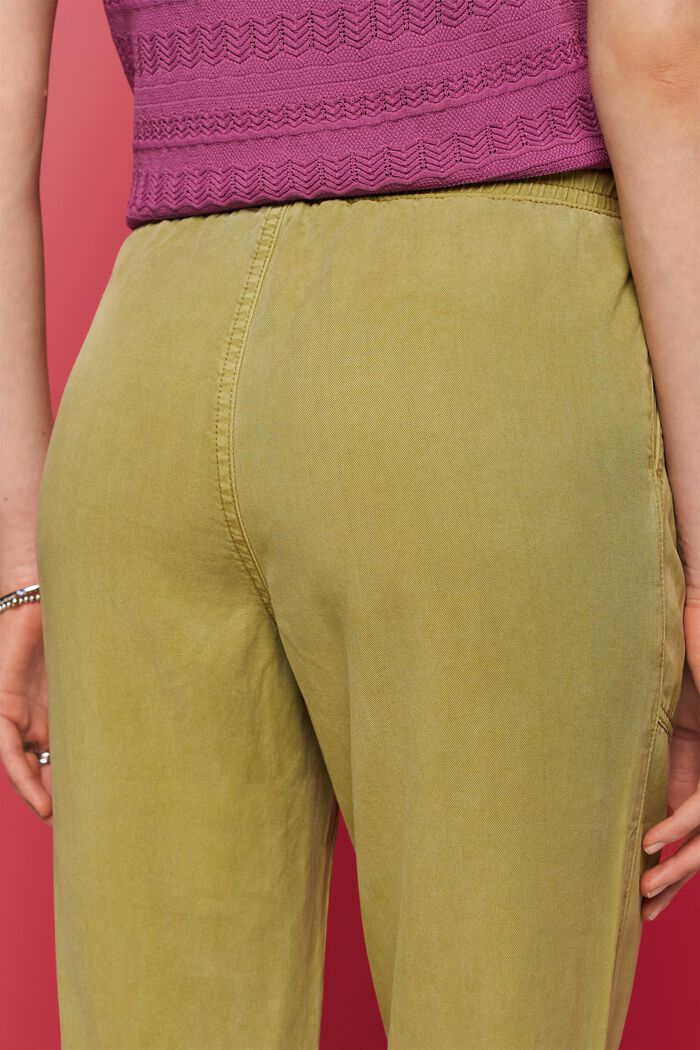 Joustovyötäröiset housut, PISTACHIO GREEN, detail image number 4