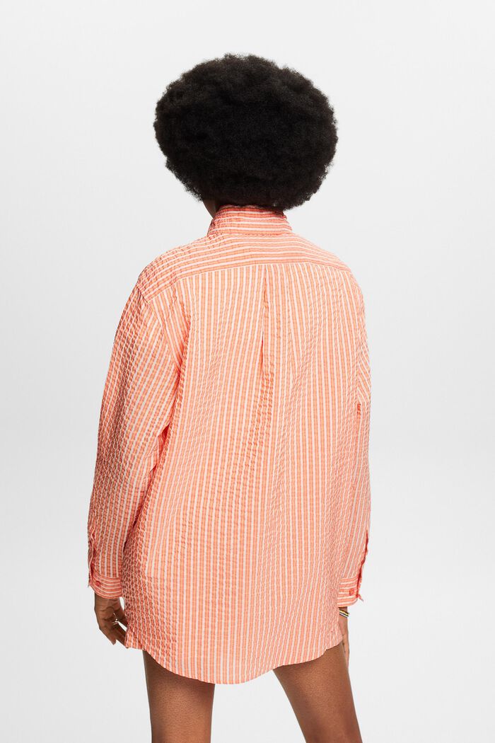 Ryppypintainen ja raidallinen paitapusero, BRIGHT ORANGE, detail image number 2