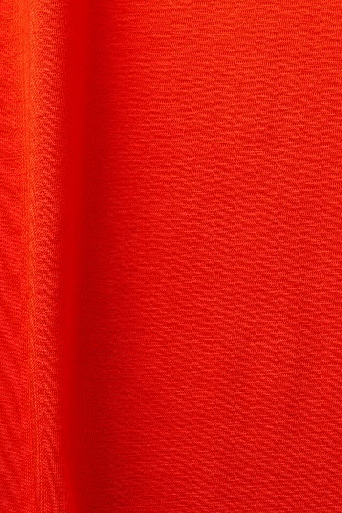 Jersey-T-paita, jossa korkea kaulus, RED, detail image number 5