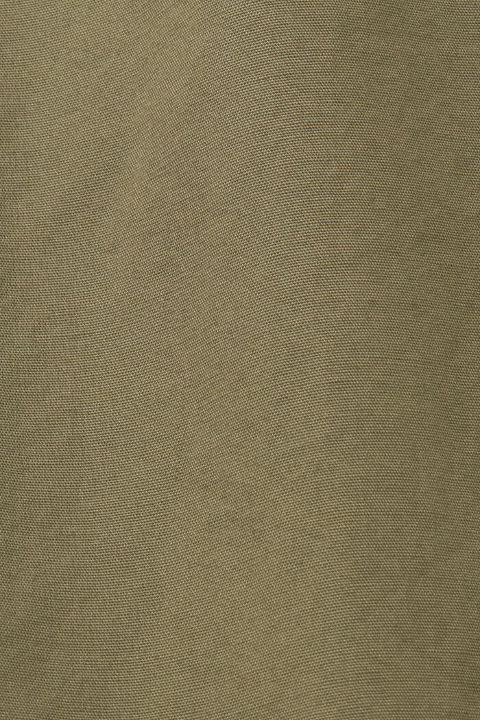 Pystykauluspaita puuvillaa, KHAKI GREEN, detail image number 4