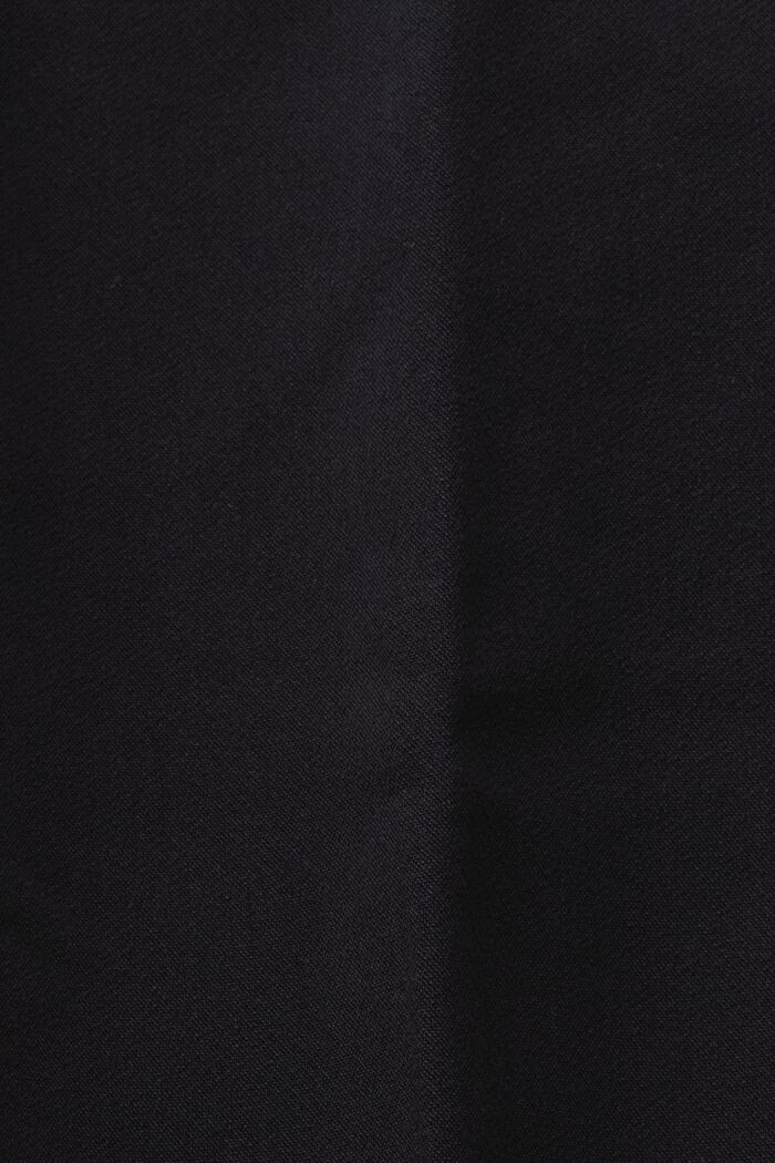 Korkeavyötäröiset chinot laskoksilla, BLACK, detail image number 5