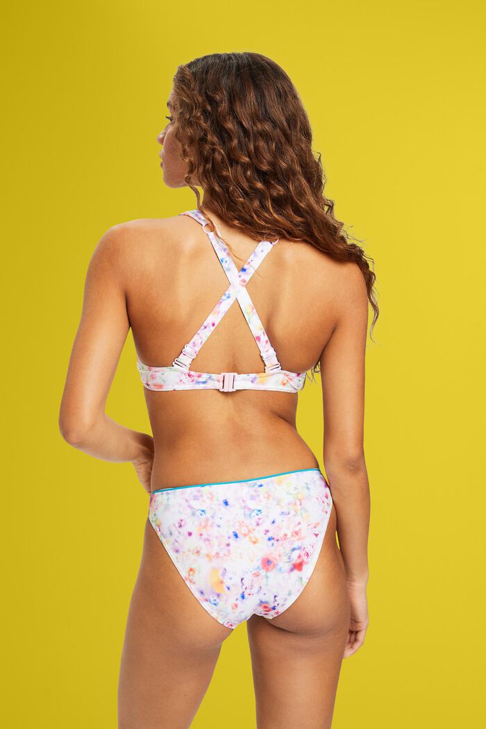 Kukkakuvioiset mini-bikinihousut, TEAL BLUE, detail image number 2