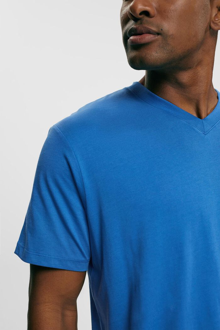 Jersey-T-paita, 100 % puuvillaa, BLUE, detail image number 2