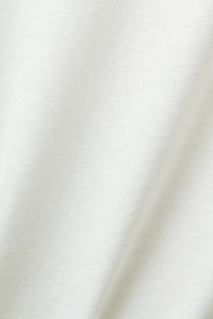 T-paita puuvillan ja pellavan sekoitetta, OFF WHITE, detail image number 5