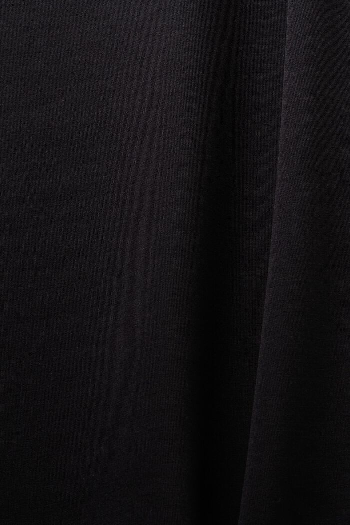 Leveälahkeiset jerseyhousut, BLACK, detail image number 5