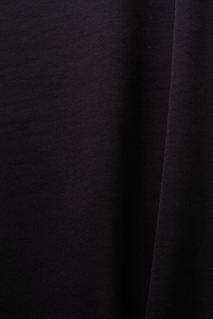 Leveälahkeiset jerseyhousut, BLACK, detail image number 5