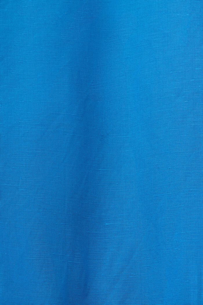 Tunikamekko vyöllä, pellavasekoitetta, BRIGHT BLUE, detail image number 4