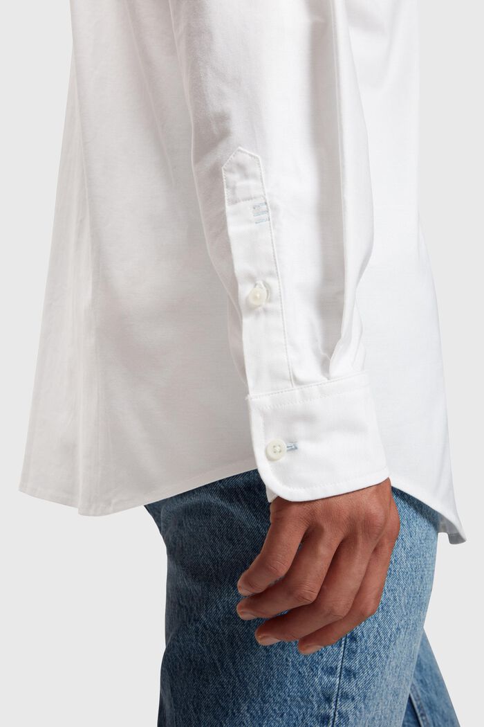 Perusmallinen oxford-paita, WHITE, detail image number 4