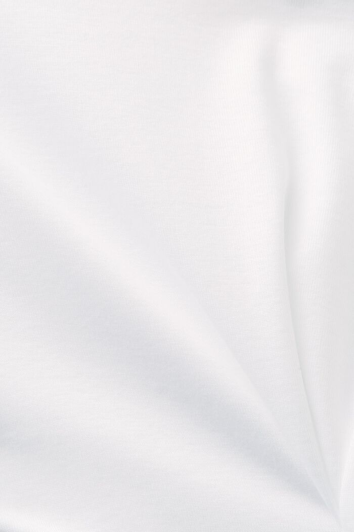 Lyhythihainen T-paita puuvillaa, WHITE, detail image number 5