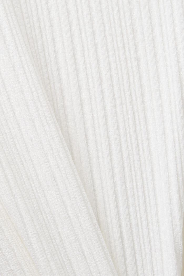 Epäsäännöllinen ribbineulepitkähihainen, jossa poolokaulus, OFF WHITE, detail image number 6