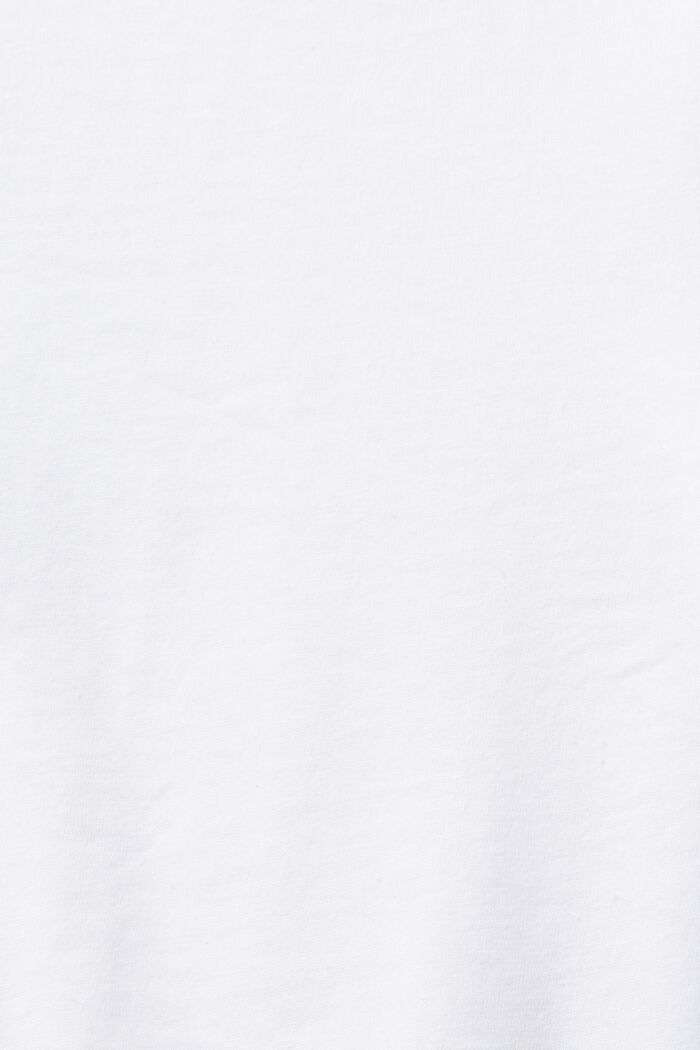 Graafisesti kuvioitu t-paita puuvillaa, WHITE, detail image number 5