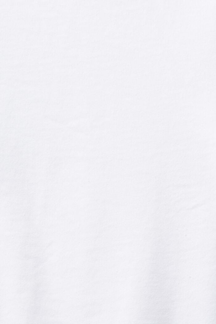 Graafisesti kuvioitu t-paita puuvillaa, WHITE, detail image number 5