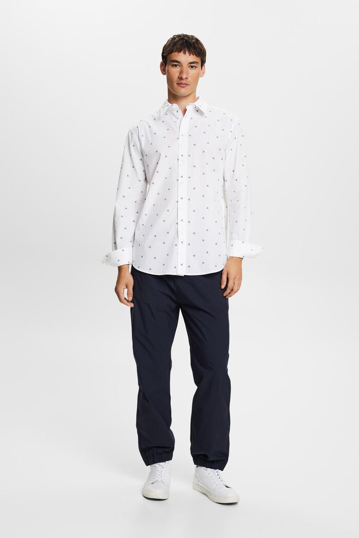 Kuvioitu paita, 100 % puuvillaa, NEW WHITE, detail image number 0