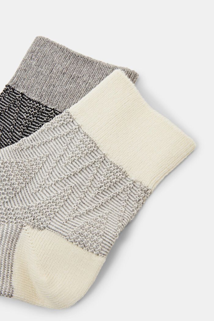 2 paria kohopintaisia sukkia, GREY, detail image number 2