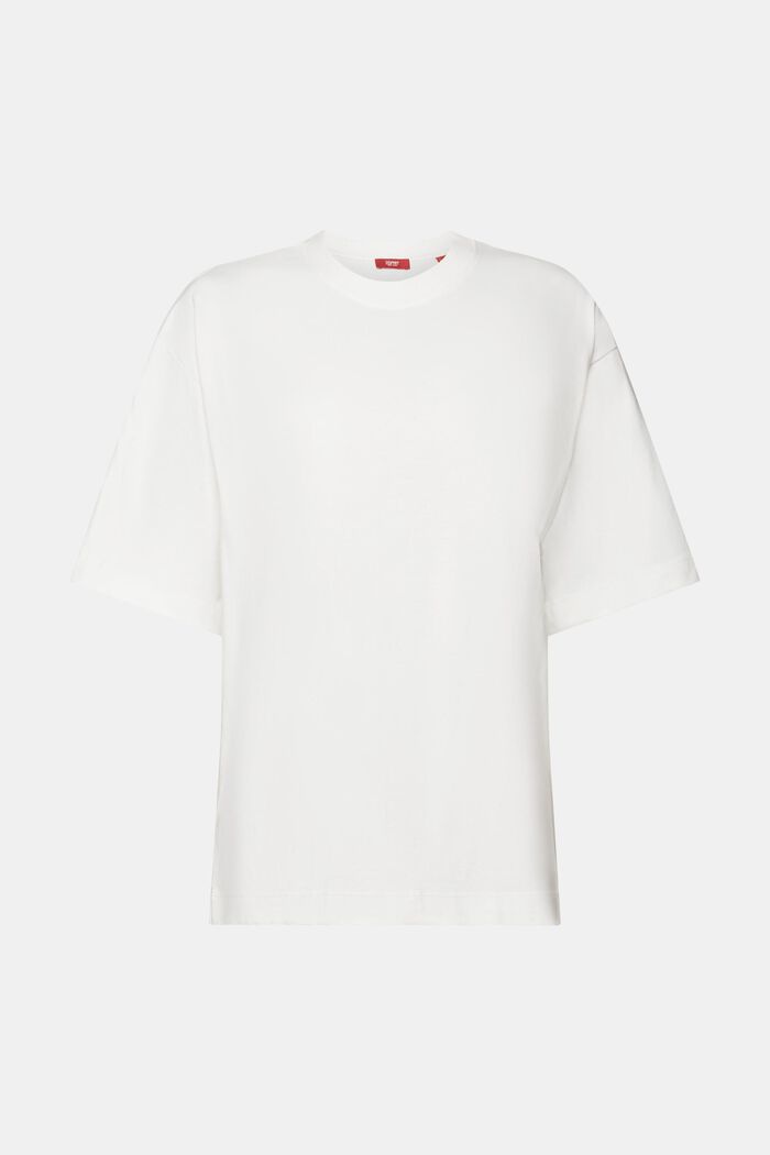 Puuvillainen oversized-t-paita, OFF WHITE, detail image number 6