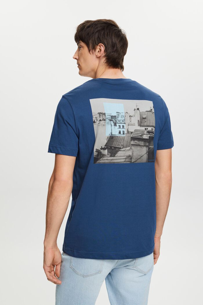 T-paita, jonka etu- ja selkäpuolella painatus, GREY BLUE, detail image number 3
