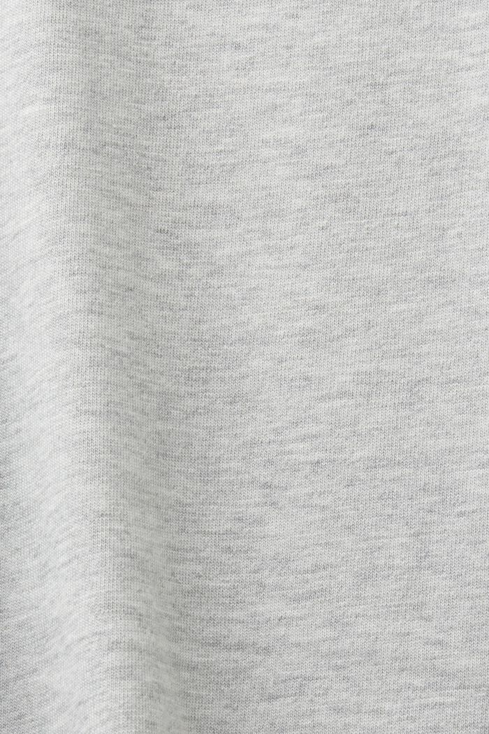 Kiristysnauhallinen T-paita puuvillajerseytä, LIGHT GREY, detail image number 5