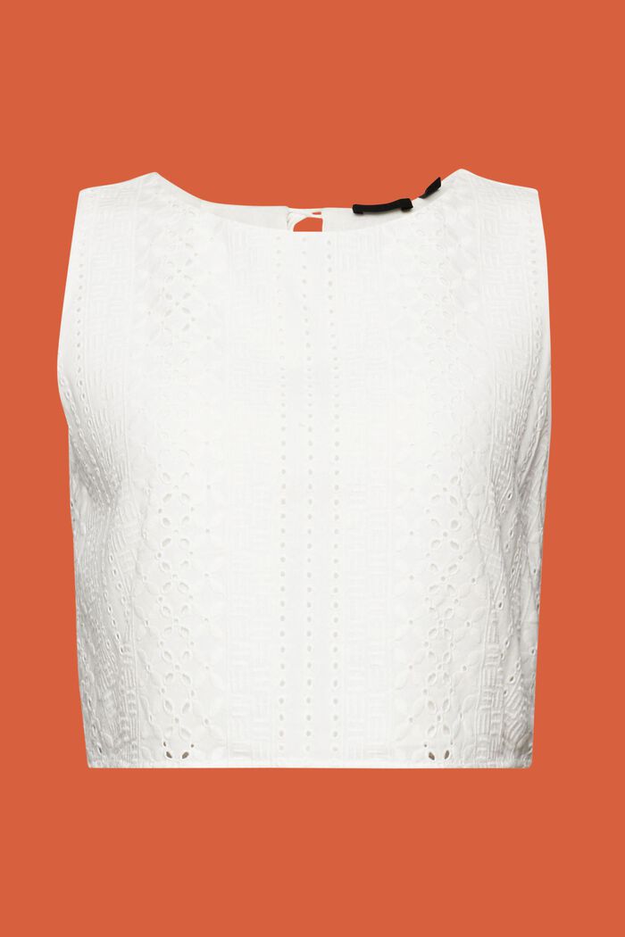 Kirjailtu, vajaapituinen paita, LENZING™ ECOVERO™, WHITE, detail image number 5