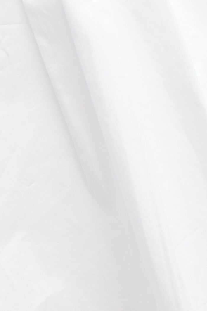 Vajaapituinen popliinipusero, WHITE, detail image number 5