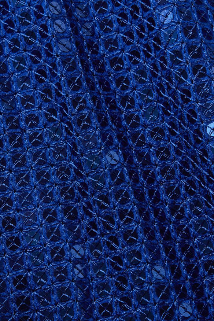 Paljettisomisteinen lyhythihainen pusero, BRIGHT BLUE, detail image number 6