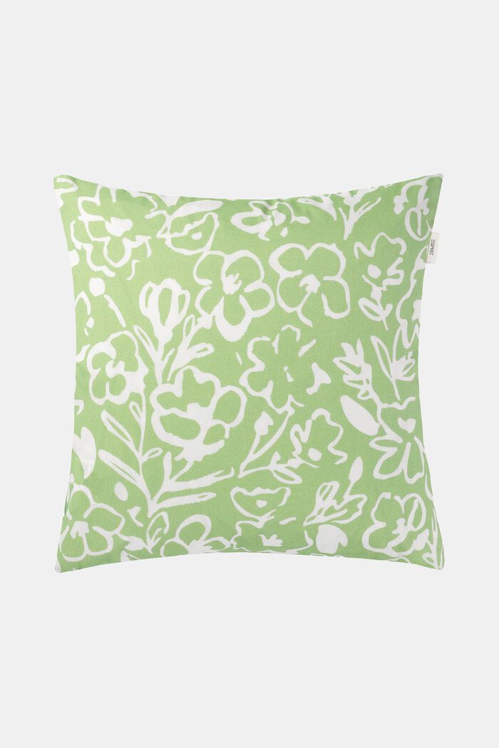 Kukkakuvioinen tyynynpäällinen, GREEN, detail image number 0