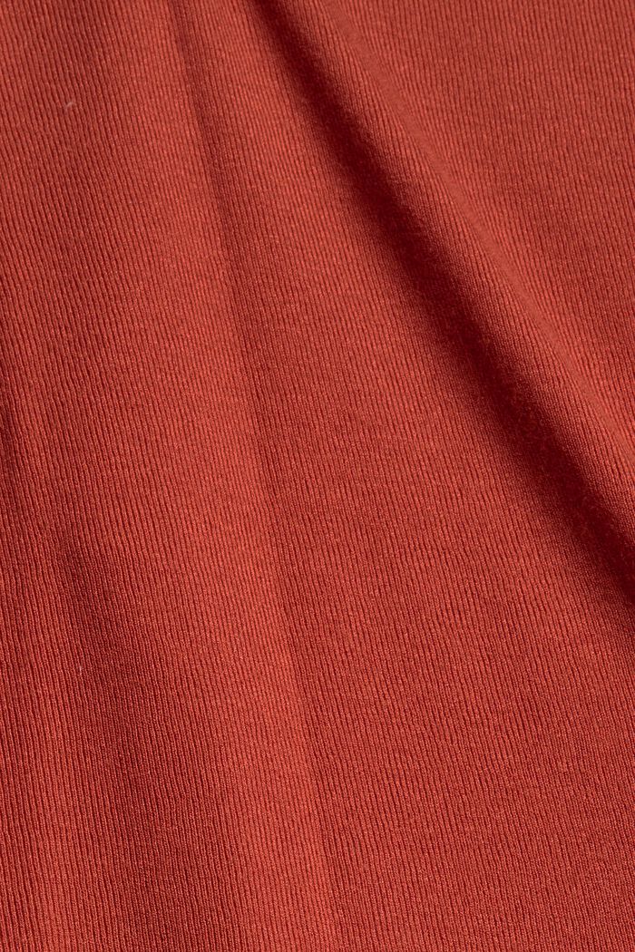 Maksimekko jerseytä, LENZING™ ECOVERO™ -materiaalia, TERRACOTTA, detail image number 4